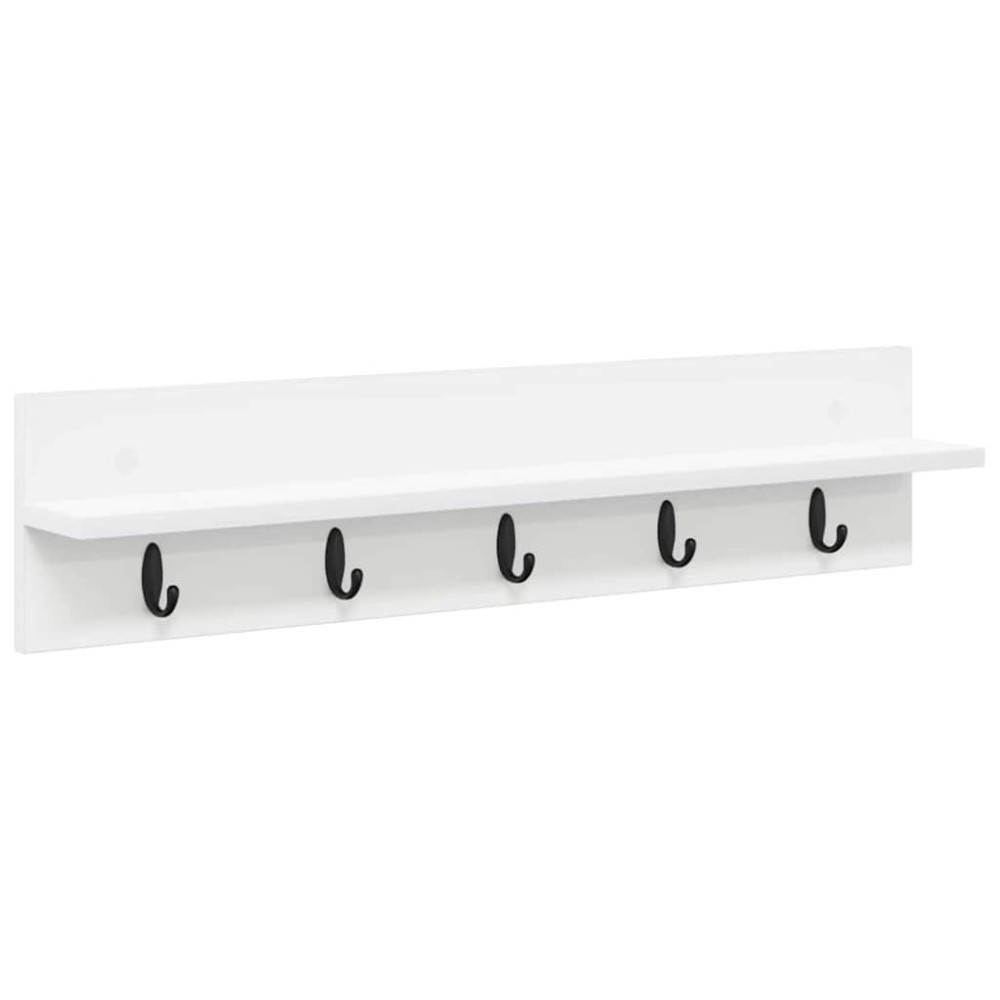vidaXL Răcător de paltoane montat pe perete Alb 80 x 10.5 x 18 cm