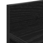 vidaXL Răcător de paltoane montat pe perete cu raft Stejar negru vidaXL Răcător de paltoane montat pe perete cu raft Stejar negru