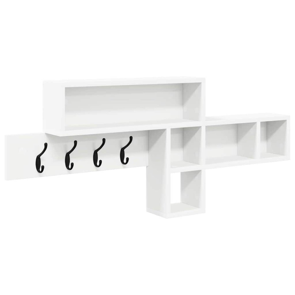 vidaXL Răcător de paltoane montat pe perete Alb 100 x 12 x 43.5 cm