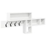 vidaXL Răcător de paltoane montat pe perete Alb 100 x 12 x 43.5 cm