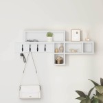vidaXL Răcător de paltoane montat pe perete Alb 100 x 12 x 43.5 cm