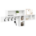 vidaXL Răcător de paltoane montat pe perete Alb 100 x 12 x 43.5 cm