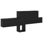 vidaXL Răcător de paltoane montat pe perete cu raft Stejar negru vidaXL Răcător de paltoane montat pe perete cu raft Stejar negru