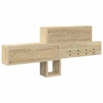 vidaXL Răcător de paltoane montat pe perete cu raft Stejar sonoma vidaXL Răcător de paltoane montat pe perete cu raft Stejar sonoma
