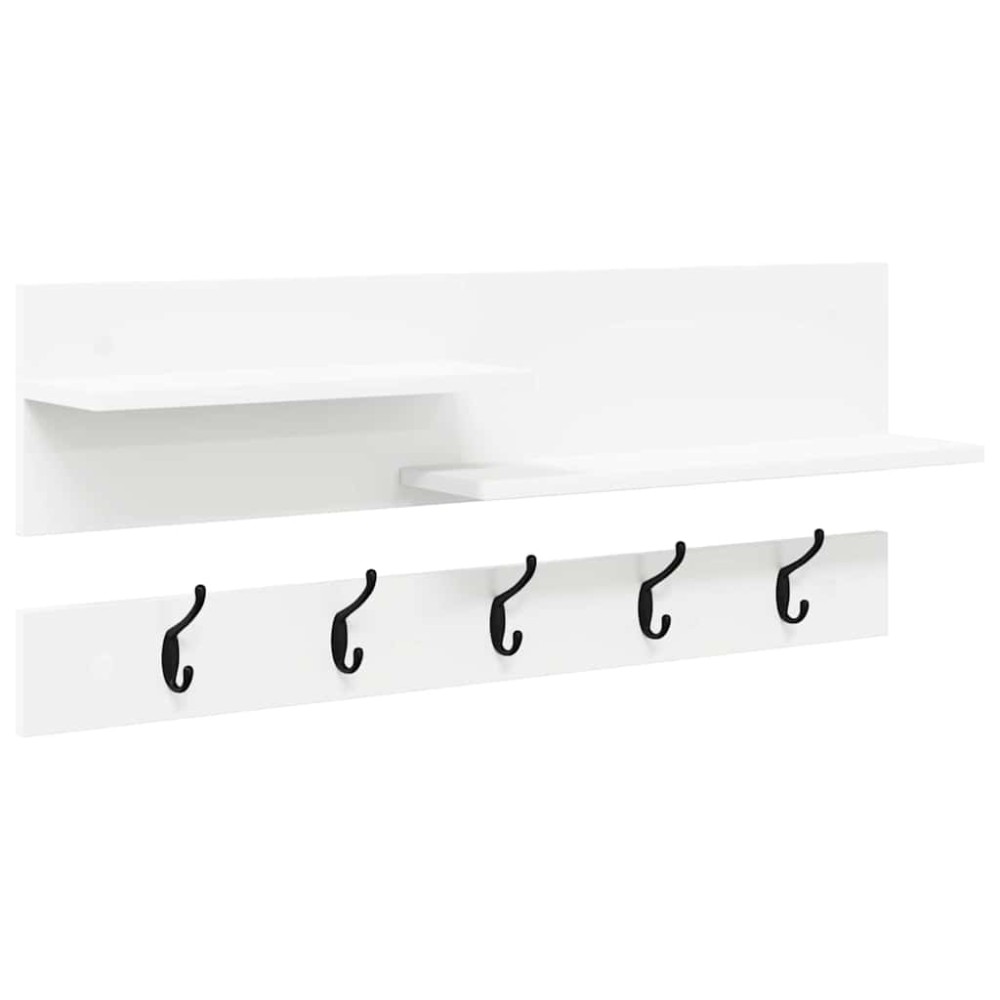 vidaXL Răcător de paltoane montat pe perete Alb 90 x 15 x 36 cm