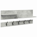 vidaXL Răcător de paltoane montat pe perete Gri beton 90 x 15 x 36 cm vidaXL Răcător de paltoane montat pe perete Gri beton 90 x 15 x 36 cm