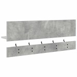 vidaXL Răcător de paltoane montat pe perete Gri beton 90 x 15 x 36 cm vidaXL Răcător de paltoane montat pe perete Gri beton 90 x 15 x 36 cm