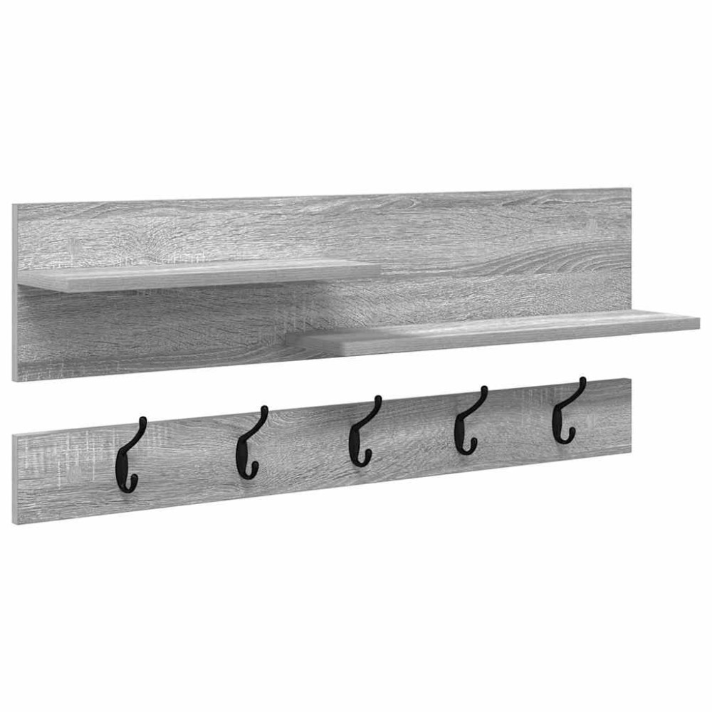 vidaXL Răcător de paltoane montat pe perete sonoma gri 90 x 15 x 36 cm
