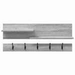 vidaXL Răcător de paltoane montat pe perete sonoma gri 90 x 15 x 36 cm