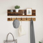 vidaXL Răcător de paltoane montat pe perete Lemn vechi 90 x 15 x 36 cm vidaXL Răcător de paltoane montat pe perete Lemn vechi 90 x 15 x 36 cm