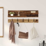 vidaXL Răcător de paltoane montat pe perete Lemn vechi 90 x 15 x 36 cm vidaXL Răcător de paltoane montat pe perete Lemn vechi 90 x 15 x 36 cm