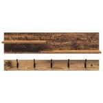 vidaXL Răcător de paltoane montat pe perete Lemn vechi 90 x 15 x 36 cm vidaXL Răcător de paltoane montat pe perete Lemn vechi 90 x 15 x 36 cm