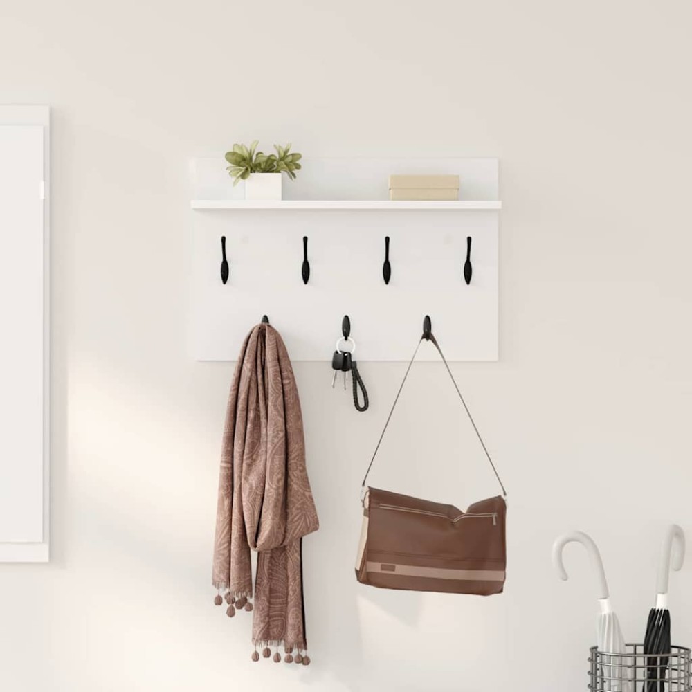 vidaXL Răcător de paltoane montat pe perete Alb 60 x 40 x 12 cm