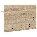vidaXL Răcător de paltoane montat pe perete cu raft Stejar sonoma vidaXL Răcător de paltoane montat pe perete cu raft Stejar sonoma