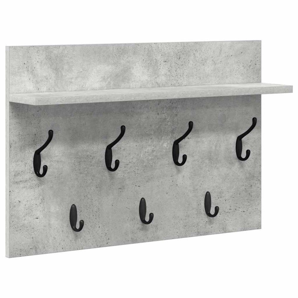 vidaXL Răcător de paltoane montat pe perete Gri beton 60 x 40 x 12 cm