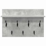 vidaXL Răcător de paltoane montat pe perete Gri beton 60 x 40 x 12 cm vidaXL Răcător de paltoane montat pe perete Gri beton 60 x 40 x 12 cm