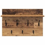 vidaXL Răcător de paltoane montat pe perete Lemn vechi 60 x 40 x 12 cm vidaXL Răcător de paltoane montat pe perete Lemn vechi 60 x 40 x 12 cm