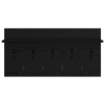 vidaXL Răcător de paltoane montat pe perete cu raft Stejar negru