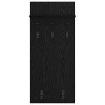 vidaXL Răcător de paltoane montat pe perete cu raft Stejar negru