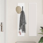 vidaXL Răcător de paltoane montat pe perete Alb 20 x 1.5 x 100 cm