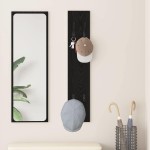 vidaXL Răcător de paltoane montat pe perete Pe perete Stejar negru vidaXL Răcător de paltoane montat pe perete Pe perete Stejar negru