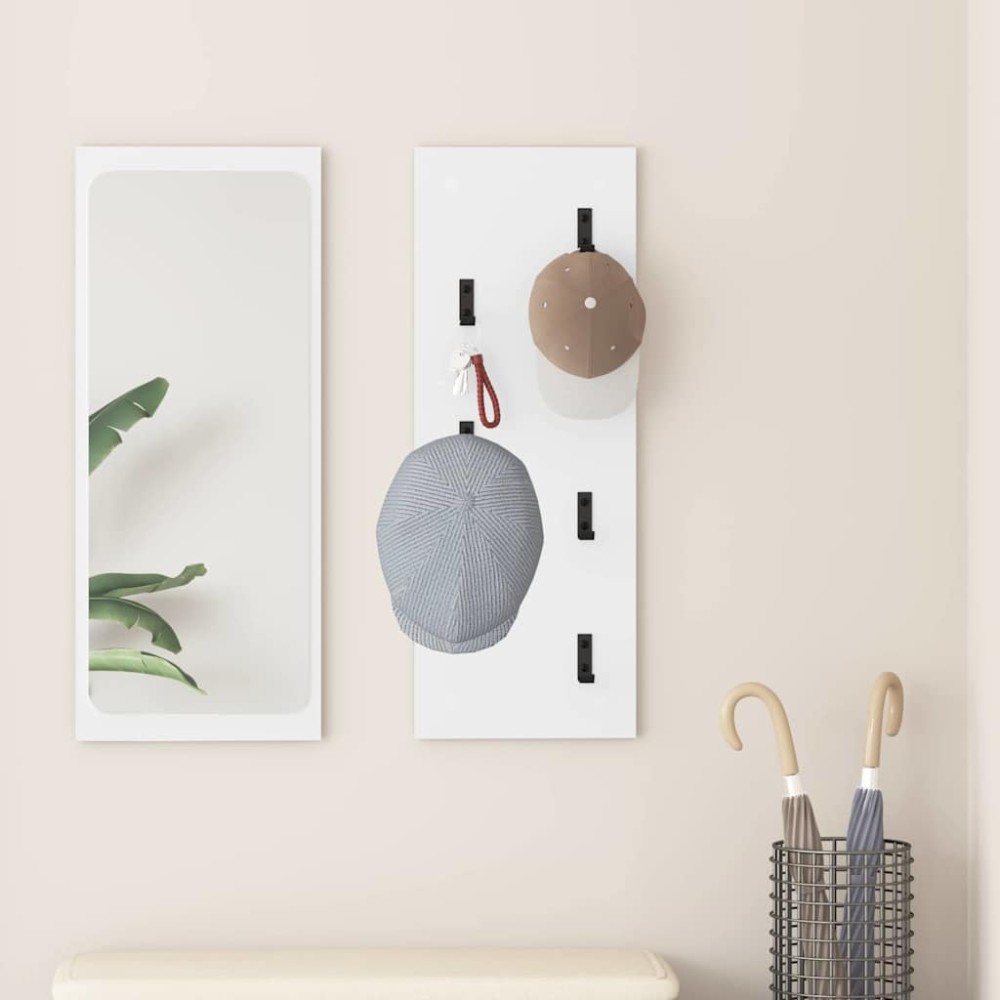 vidaXL Răcător de paltoane montat pe perete Alb 30 x 1.5 x 80 cm