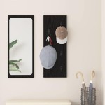 vidaXL Răcător de paltoane montat pe perete Pe perete Stejar negru vidaXL Răcător de paltoane montat pe perete Pe perete Stejar negru