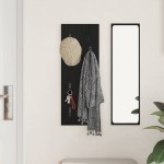 vidaXL Răcător de paltoane montat pe perete Pe perete Stejar negru vidaXL Răcător de paltoane montat pe perete Pe perete Stejar negru