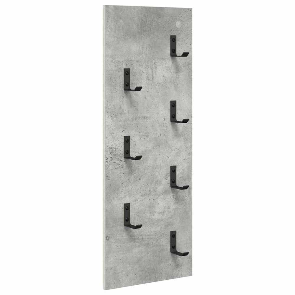 vidaXL Răcător de paltoane montat pe perete Gri beton 30 x 1.5 x 80 cm