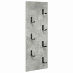 vidaXL Răcător de paltoane montat pe perete Gri beton 30 x 1.5 x 80 cm vidaXL Răcător de paltoane montat pe perete Gri beton 30 x 1.5 x 80 cm