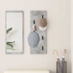 vidaXL Răcător de paltoane montat pe perete Gri beton 30 x 1.5 x 80 cm vidaXL Răcător de paltoane montat pe perete Gri beton 30 x 1.5 x 80 cm