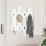 vidaXL Răcător de paltoane montat pe perete Alb 60 x 3 x 82 cm