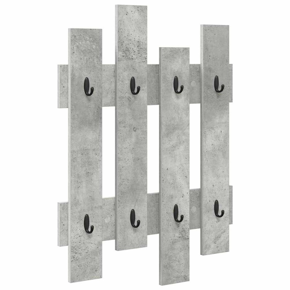 vidaXL Răcător de paltoane montat pe perete Gri beton 60 x 3 x 82 cm