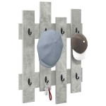 vidaXL Răcător de paltoane montat pe perete Gri beton 60 x 3 x 82 cm vidaXL Răcător de paltoane montat pe perete Gri beton 60 x 3 x 82 cm