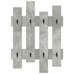vidaXL Răcător de paltoane montat pe perete Gri beton 60 x 3 x 82 cm vidaXL Răcător de paltoane montat pe perete Gri beton 60 x 3 x 82 cm