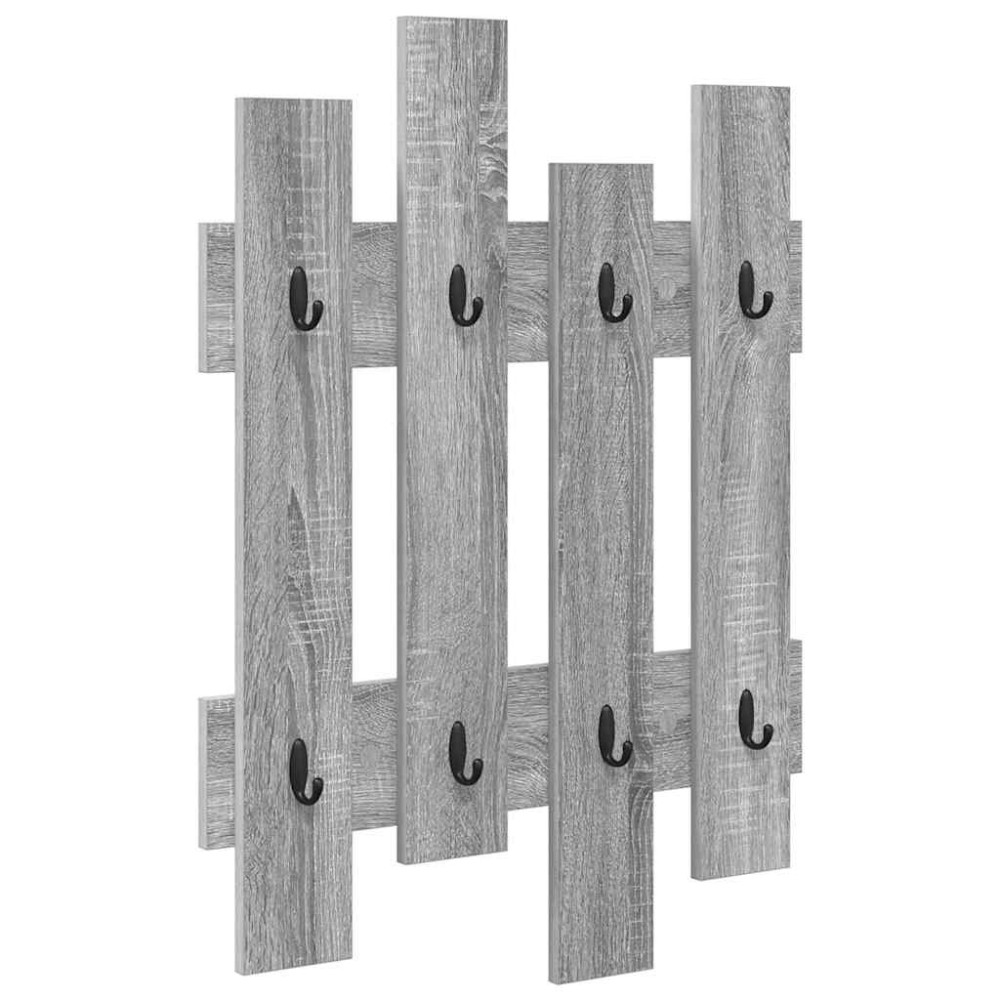 vidaXL Răcător de paltoane montat pe perete sonoma gri 60 x 3 x 82 cm