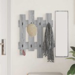 vidaXL Răcător de paltoane montat pe perete sonoma gri 60 x 3 x 82 cm vidaXL Răcător de paltoane montat pe perete sonoma gri 60 x 3 x 82 cm