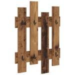 vidaXL Răcător de paltoane montat pe perete Lemn vechi 60 x 3 x 82 cm vidaXL Răcător de paltoane montat pe perete Lemn vechi 60 x 3 x 82 cm