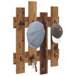 vidaXL Răcător de paltoane montat pe perete Lemn vechi 60 x 3 x 82 cm vidaXL Răcător de paltoane montat pe perete Lemn vechi 60 x 3 x 82 cm