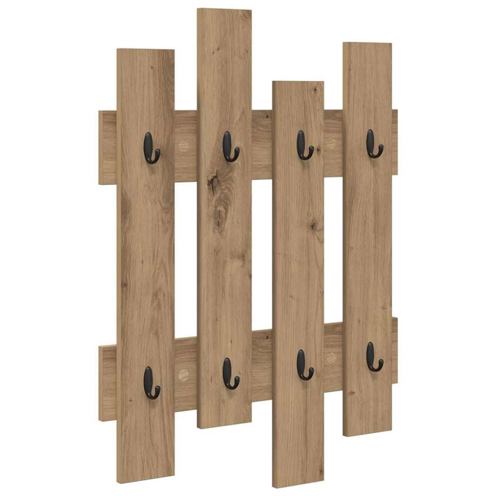vidaXL Răcător de paltoane montat pe perete Stejar artisanal