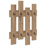 vidaXL Răcător de paltoane montat pe perete Stejar artisanal vidaXL Răcător de paltoane montat pe perete Stejar artisanal