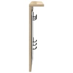 vidaXL Răcător de paltoane montat pe perete cu raft Stejar sonoma