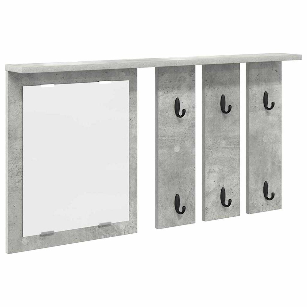 vidaXL Răcător de paltoane montat pe perete Gri beton 85 x 10 x 45 cm