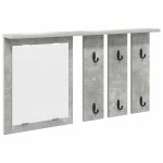 vidaXL Răcător de paltoane montat pe perete Gri beton 85 x 10 x 45 cm