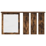 vidaXL Răcător de paltoane montat pe perete cu raft Stejar afumat