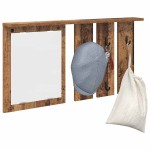vidaXL Răcător de paltoane montat pe perete Lemn vechi 85 x 10 x 45 cm