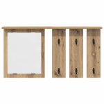 vidaXL Răcător de paltoane montat pe perete cu raft stejar artizanal