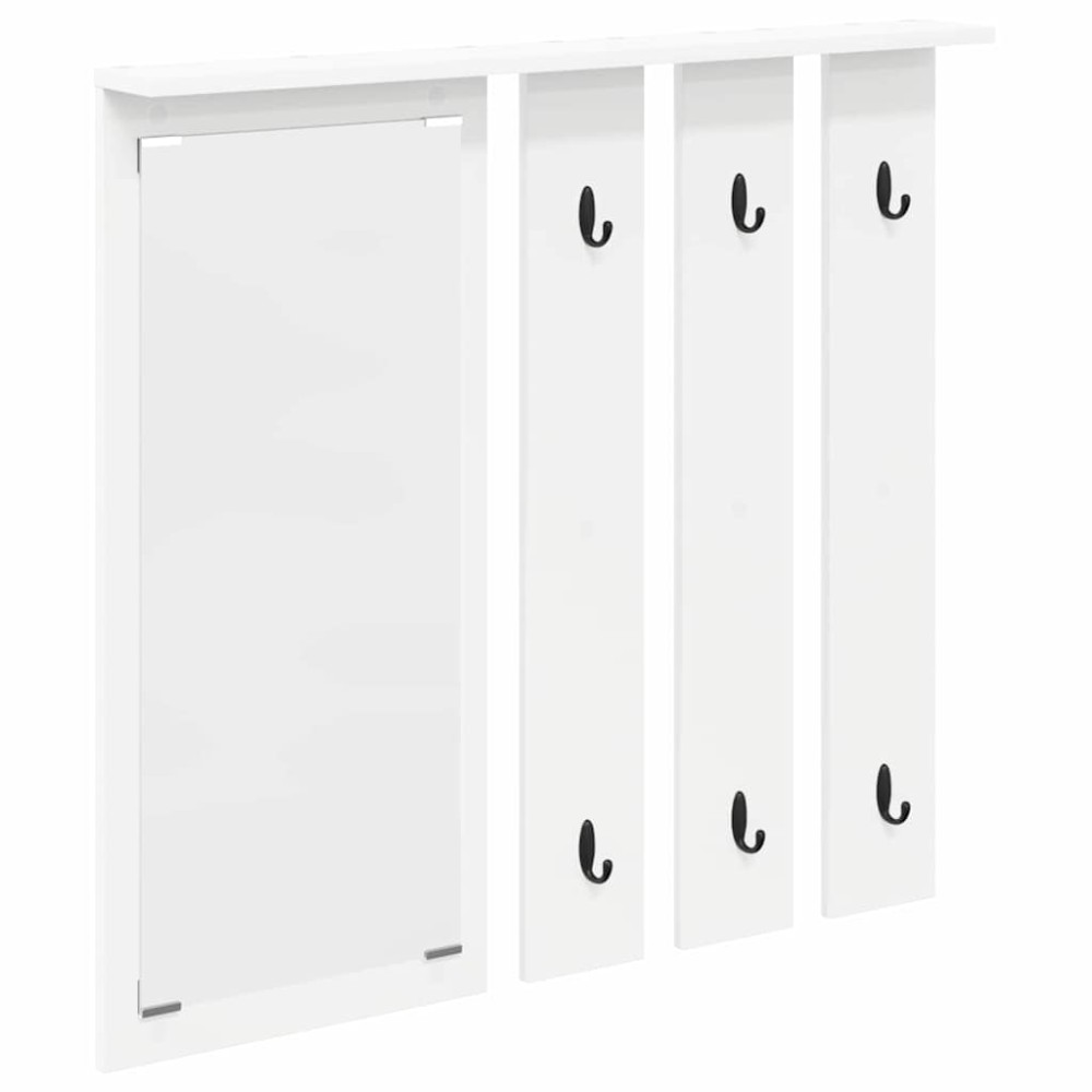 vidaXL Răcător de paltoane montat pe perete Alb 84 x 10 x 80 cm