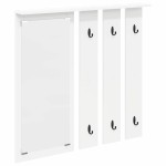 vidaXL Răcător de paltoane montat pe perete Alb 84 x 10 x 80 cm