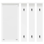 vidaXL Răcător de paltoane montat pe perete Alb 84 x 10 x 80 cm